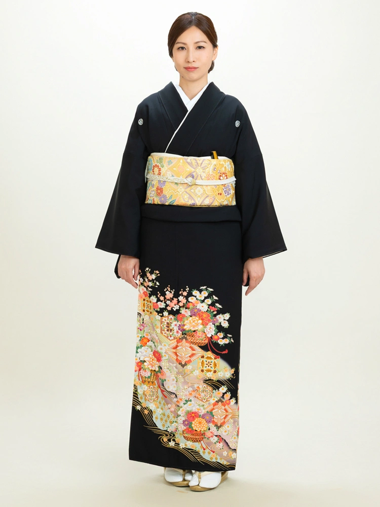 黒留袖／花籠（AM6259）